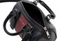 Vince Camuto Bolso de mano Monogrammed Negro, Burdeos Polivinilo 21x13x13 cm